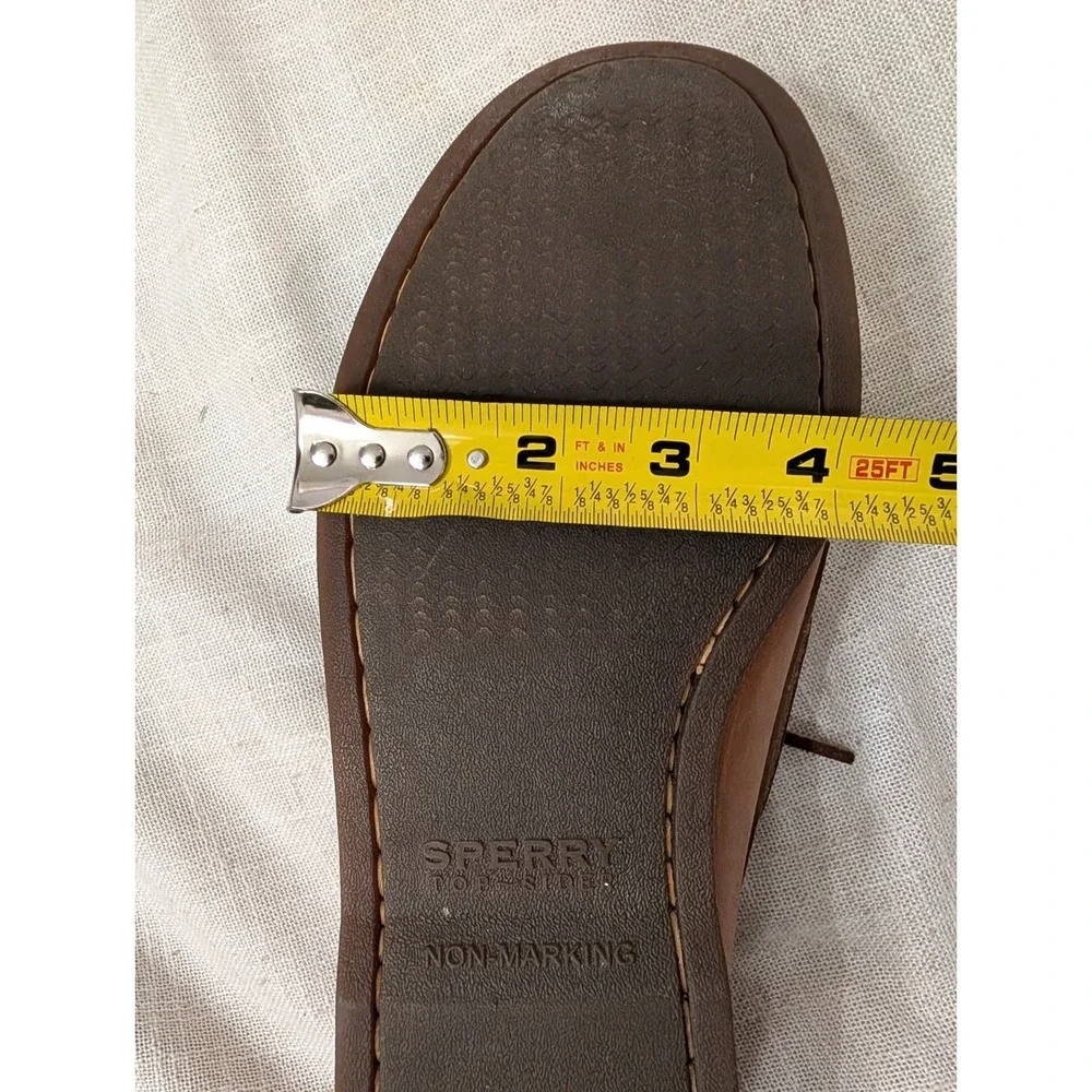 Sperry Top Sider Men's Tan / Brown Leather 2-Eye Boat Deck Casual Shoes Size 11?